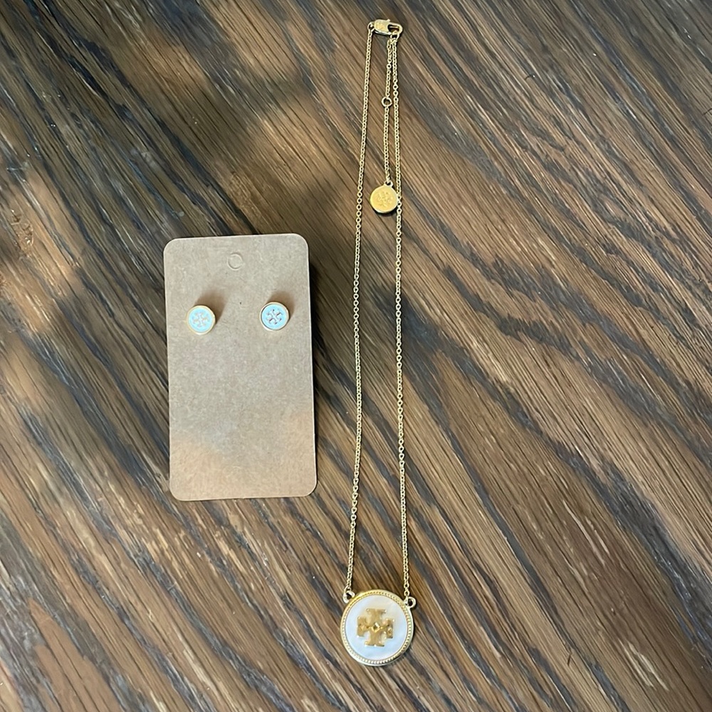 Tory Burch Necklace & Earring Set